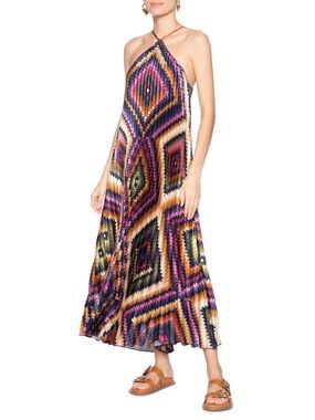 farm rio madrid wrap maxi dress Vintage Y2K Farm Rio Madrid Floral Brown Wrap Maxi Dress Women's Petite Size S